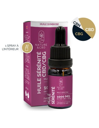 Huile CBD/CBG Sérénité - 5%/5% - Nature & CBD